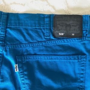 Blue Levis 508 regular taper shorts size 38
